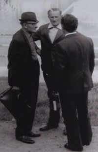 Witness's father Jan Hrdina (left)