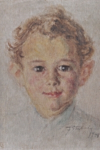 Brother Vítězslav in a portrait painted by his father around 1948