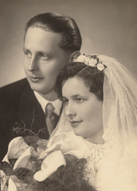 Wedding photo, March 26, 1955