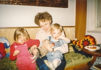 Litomiská Barbara with her children, 1991