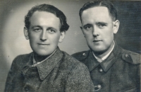 Litomiská Barbara - her father Josef and her brother Viktor Hollesch, 1943