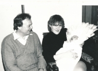Litomiská Barbara with her husband and daughter Lucie, 1988