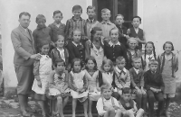 School photo, witness on the far right