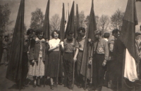 Nástup na 1. máje 1951 v Jablonci