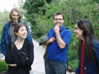 Lenka Karfíková in Erlangen with students, 2008