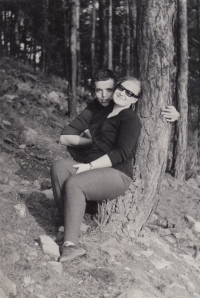 S Petrem Brodským před svatbou, 1966