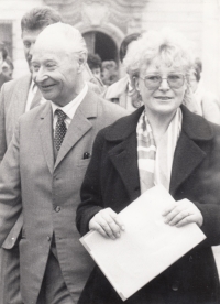 Alexandr Dubček and Daniela Brodská, 1990