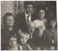 Emília Sasinová with her family on Christmas