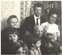 Emília Sasínová with her family on Christmas (second foto)