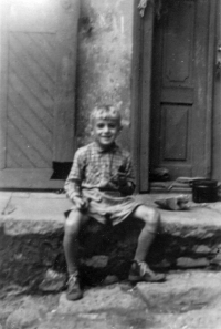 After moving to the farm in Svémyslice, Jaroslav Křížek at the age of six