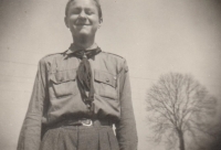 Jiří Danihelka, první družina Medvědi, Těchonín, 1946