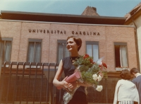 Helena Judlová - graduation from the Faculty of Medicine, Charles University 1980
