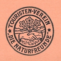 Logo spolku Naturfreunde, jeho autorem je jeden z rakouských zakladatelů Dr. Karl Renner