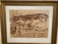 Painting Kalište by Eugen Lehotsky, 1949