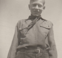 Stanislav Polanský, první družina Medvědi, Těchonín, 1948