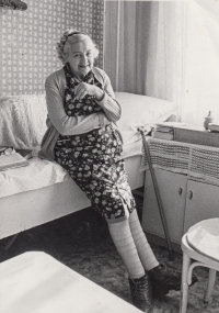 Her mother Eliška Hauserová, Stráž pod Ralskem, 1980s