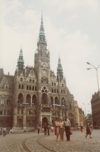 Brigitta se třetí ženou otce Elli Thielmann, Liberec, 70. léta