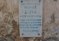 Memorial plate remembering the death of Lifka Wilfried (11 October 1931 – 20 July 1945)
"You were your parents' fountain of joy
The darling of all young and old
Who will be our support in old age instead of you?" 