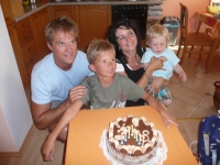 Antonín Sekyrka s manželkou a se syny, 2008 