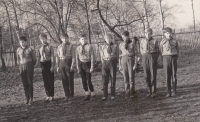 Okresní školení v hájence u Kyjova, Dalibor Funda druhý zleva