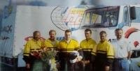 IMC SPAGG TEAM, zleva: J. Zahálka, J. Varvažovský, M. Koloc, R. Teichert, P. Marek, J. Moskal, 1994