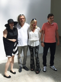 Jiří David with his family at Venice Biennale in 2015 

