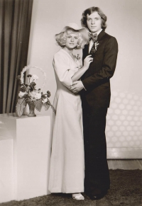 With Zdeňka Davidová, a wedding photo from 1976 
