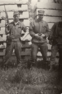 At the military service, Milan Ján on the right, 1973 
