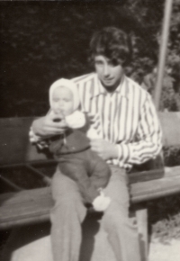 With his daughter Pavlína, 1970