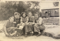 Viera with her mother in Sweden for recovery (mother first from the left)