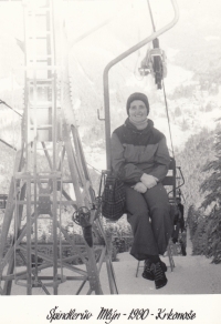 Vendulka Jozífová v Krkonoších v roce 1980