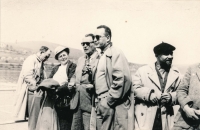 Jiřina Skupová, Fleischman, Černý, Haken, zleva: ?, cca 1960