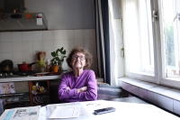 Mária Blažovská vo svojom byte v Bratislave, 1. októbra 2021