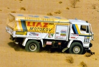 Posádka LIAZU startovala pod týmem MOTOKOV, Dakar, 1986