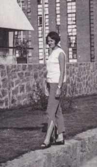 Elena Moskalová v olympijské vesnici v Mexiku 1968