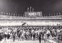 Snímek, který pořídila Elena Moskalová při slavnostním zakončení olympiády v Mexiku 1968