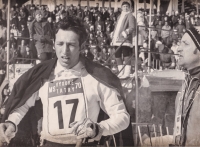 Ladislav Rygl na MS 1970 s trenérem Lánským