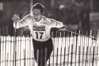 Ladislav Rygl finišuje na mistrovství světa 1970 ve Vysokých Tatrách pro zlatou medaili (foto: Antonín Bahenský)