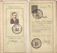 Jiří Merger senior's student's record book 
