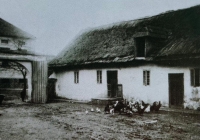 Original building with a thatched roof