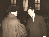 Jiří Merger's graduation ceremony, 1962 
