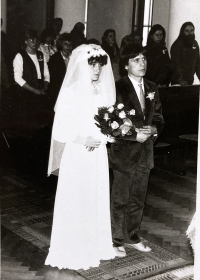 Wedding photo of Rostislav Čurda from 1985