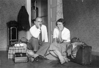 His parents in their new flat in Michle, 1934 