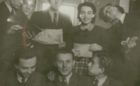 Libuše Šubrtová and her classmates from the secondary school. 1946