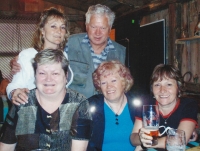 With his wife Věra and his three sisters, Oldřiška, Alena and Blanka, circa 2005