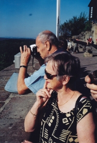 Jana Singerová with her husband, Otta Singer, in Baunatal in 2003