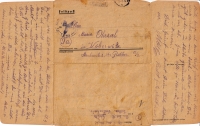 Obálka otcova dopisu z Görlitz v Německu, vojáka wehrmachtu, který se tam léčil ze zranění / 1944
