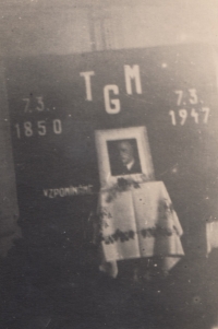 Tajná připomínka úmrtí Tomáše Garrigue Masaryka, 1947