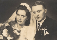 The wedding of the parents of the witness, František Stránský sr. and Ludmila Hebková