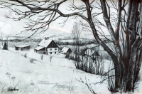 Kresba domu v Horním Sedle